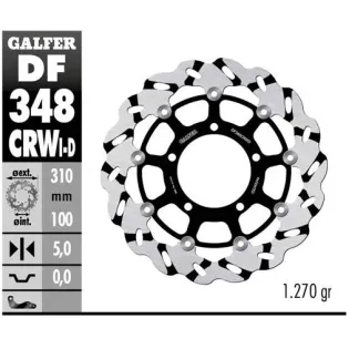 Disco freno moto flotante Galfer Wave DF348CRWD