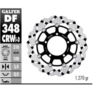 Disco freno moto flotante Galfer Wave DF348CRWI