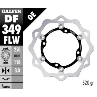 Disco freno moto Galfer Wave flotante 250x3mm DF34