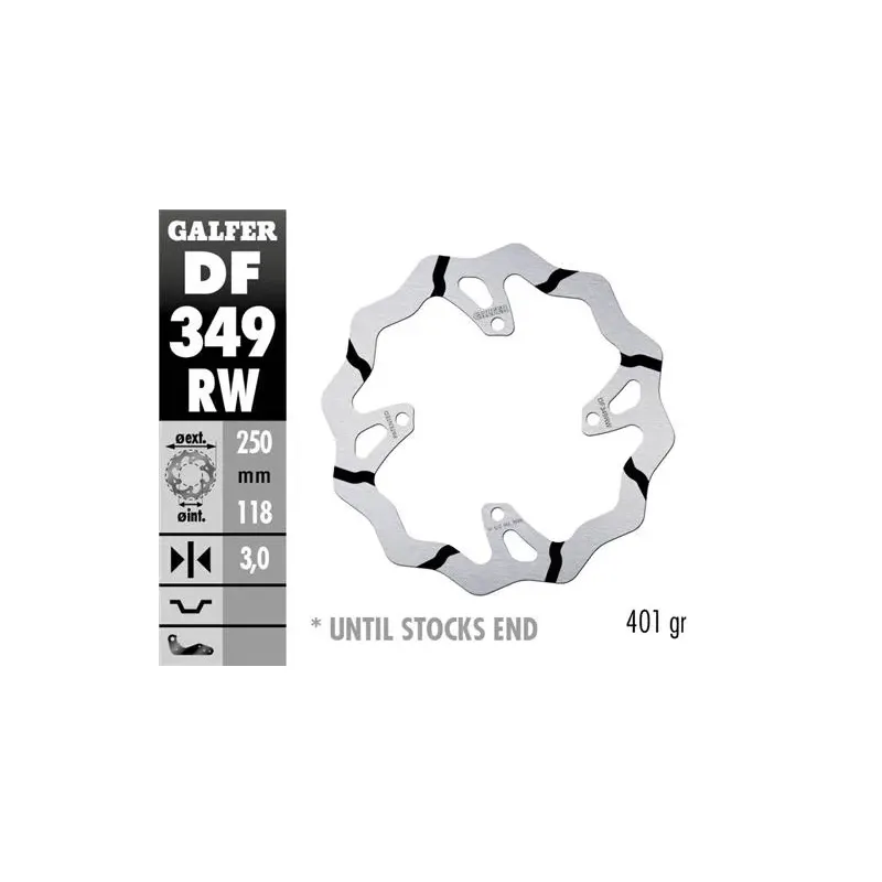 Disco freno moto Galder Wave fijo 250X3mm DF349RW