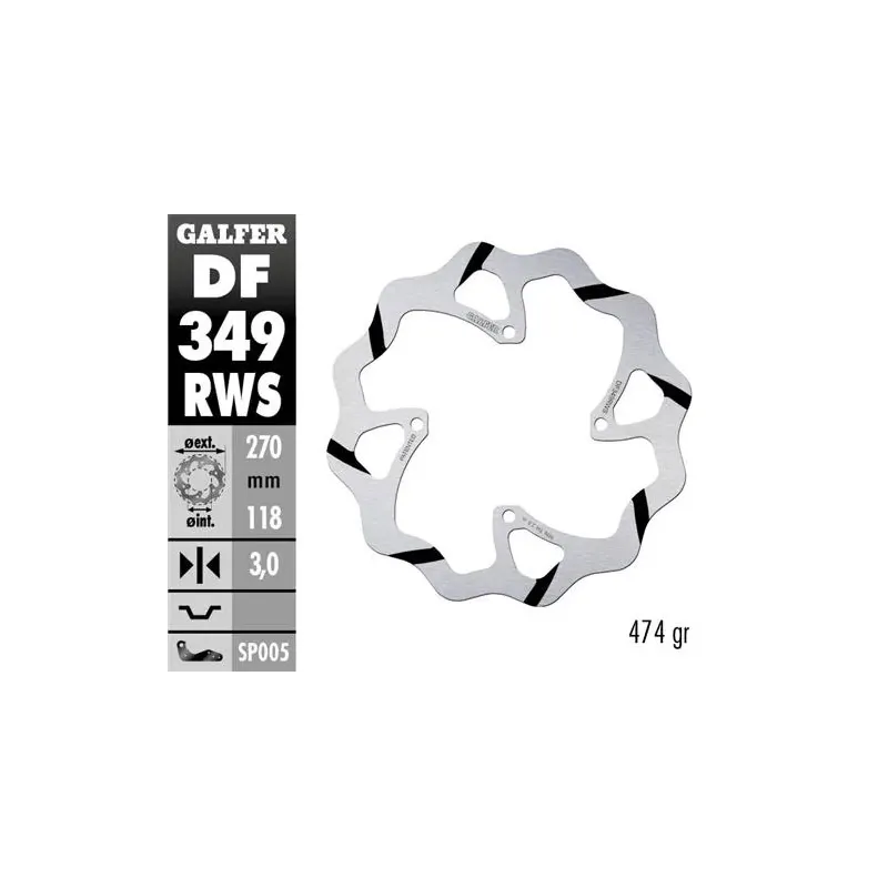 Disco freno moto Galfer Wave fijo 270X3mm DF349RWS