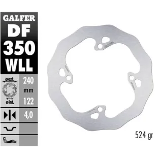 Disco freno moto Galder Wave fijo sólido DF350WLL