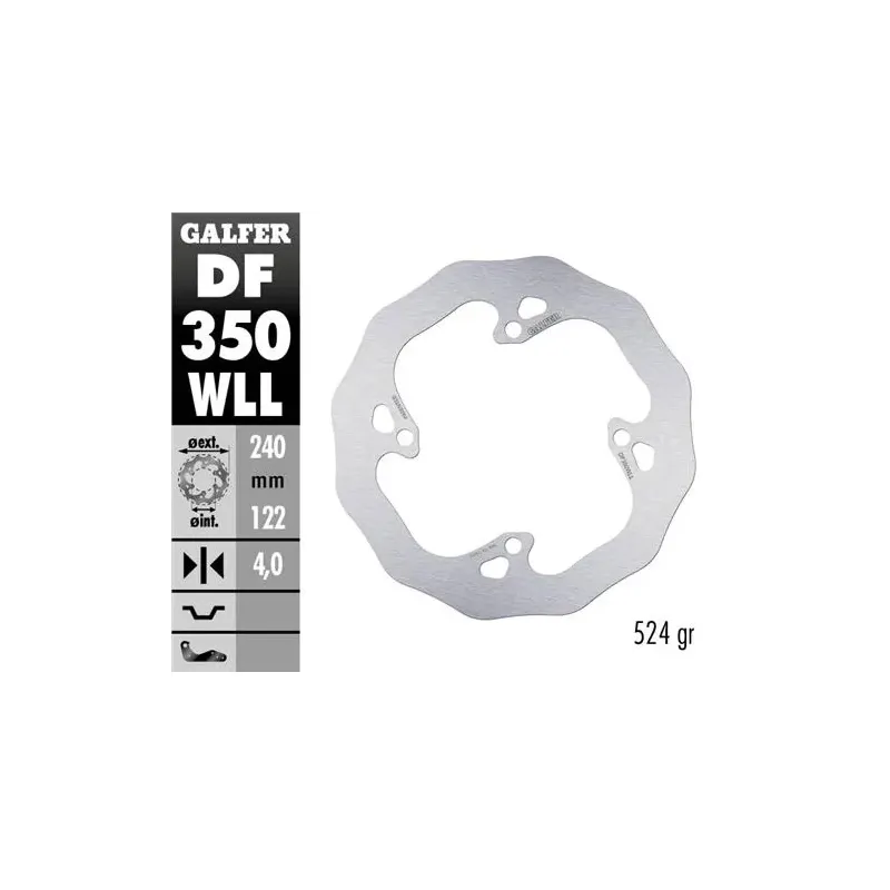 Disco freno moto Galder Wave fijo sólido DF350WLL