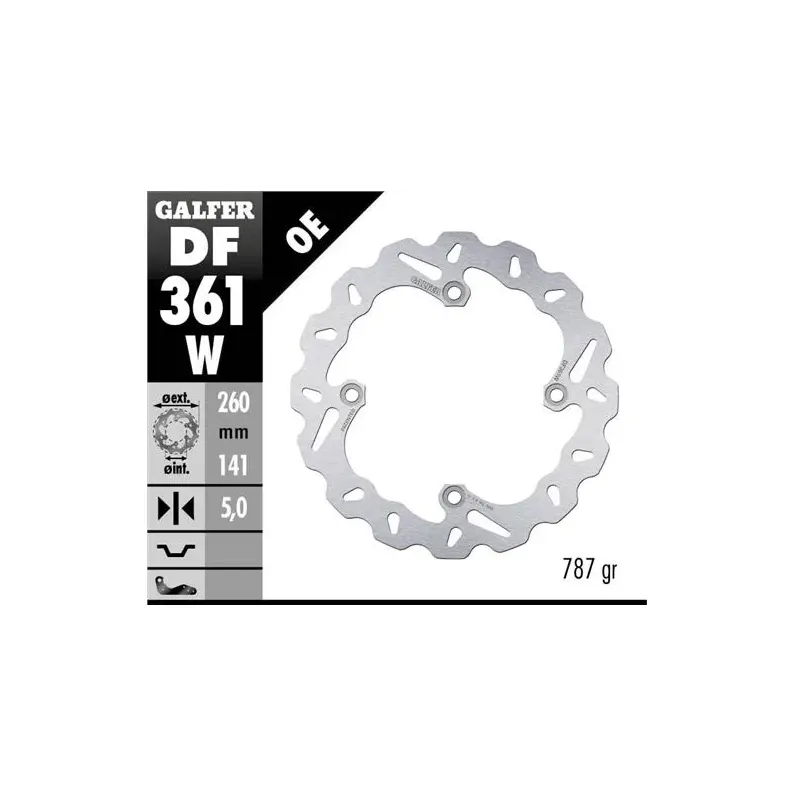 Disco freno moto Galfer Wave fijo 260x5mm DF361W