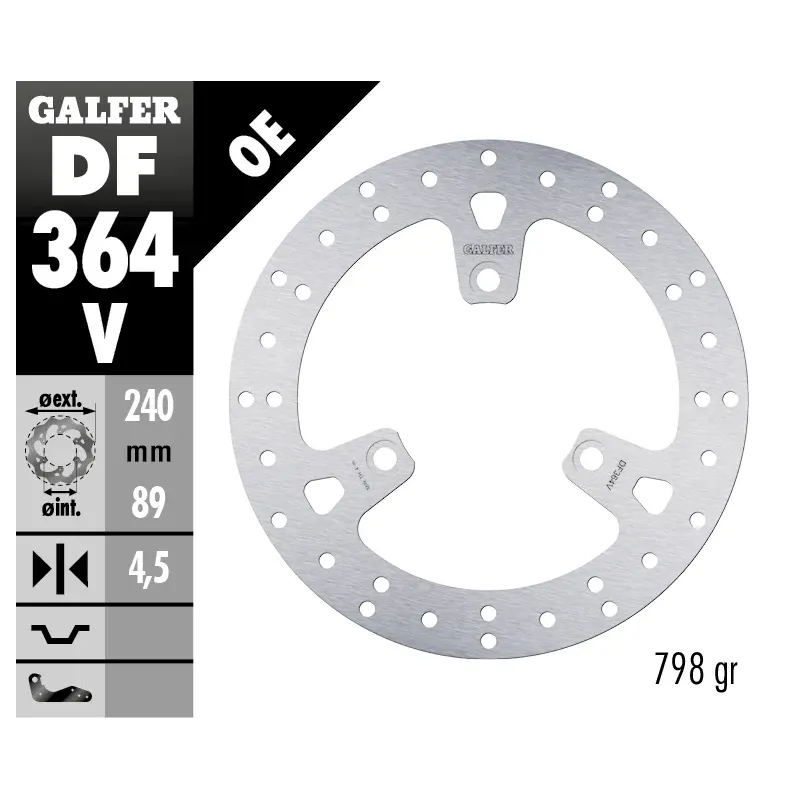 Disco freno Suzuki Burgman 125/200 Delantero & Trasero Galfer Classic DF364V