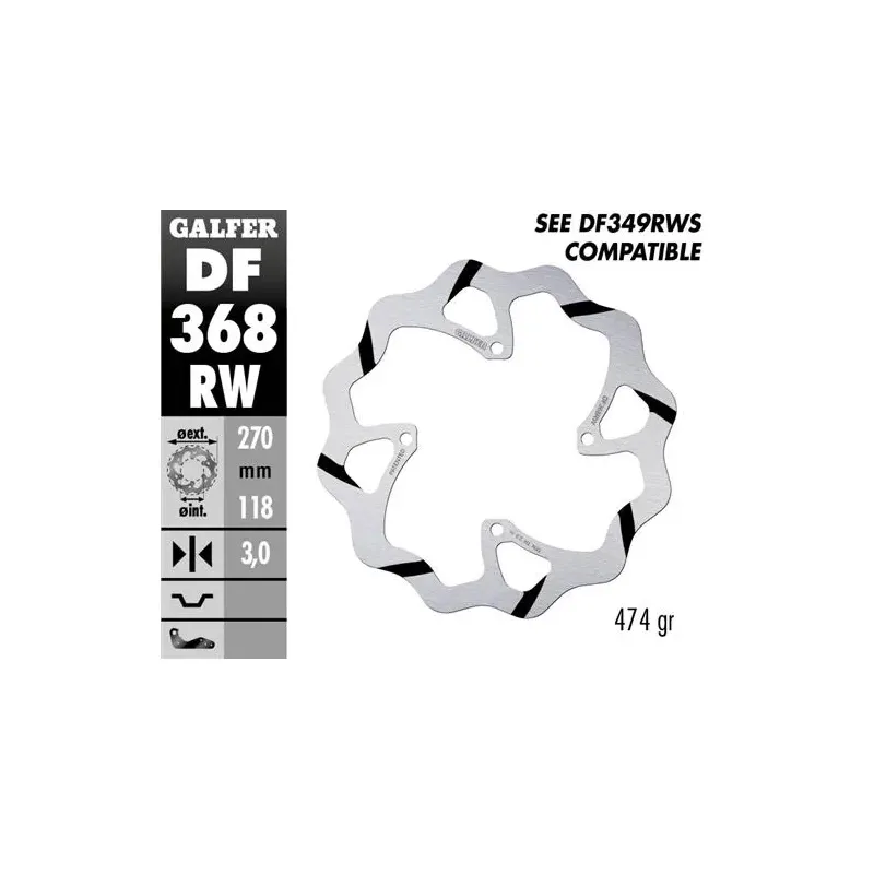 Disco freno moto Galder Wave fijo 270X3mm DF368RW