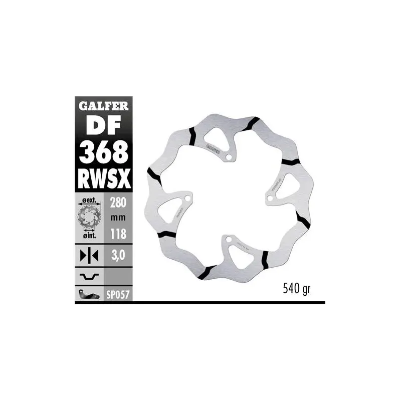 Disco freno moto Galfer Wave fijo   280X3M DF368RW
