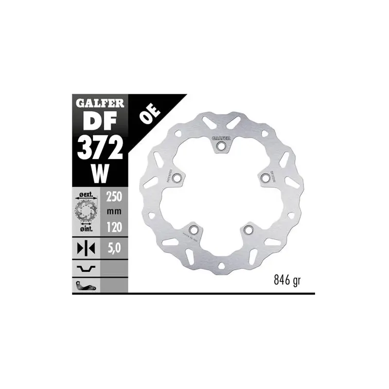 Disco freno moto Galfer Wave fijo 220x5mm DF372W