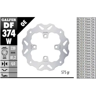 Disco freno moto Galfer Wave fijo 220x4mm DF374W