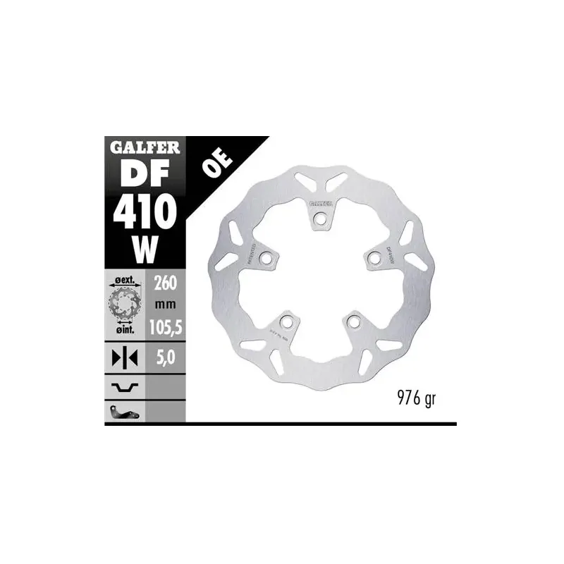 Disco freno moto Galfer Wave fijo 260x5mm DF410W