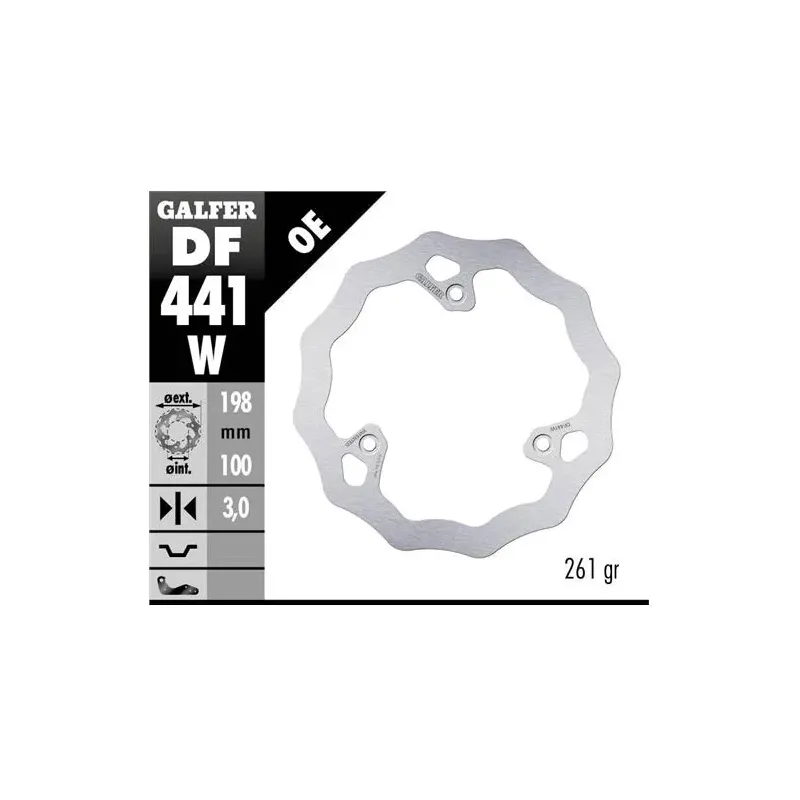 Disco freno moto Galfer Wave fijo 198x3mm DF441W