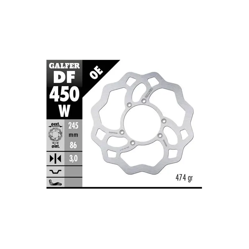 Disco freno moto Galfer Wave fijo 245X3mm DF450W