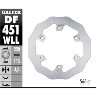Disco freno moto Galder Wave fijo sólido DF451WLL