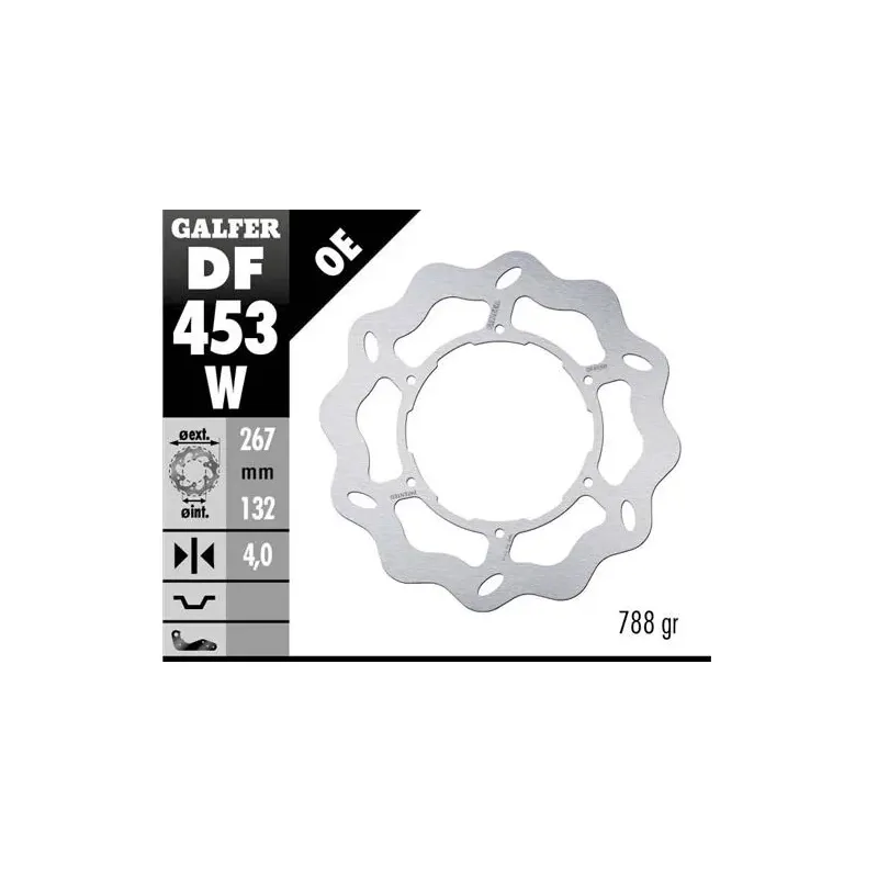Disco freno moto Galfer Wave fijo 267x4mm DF453W