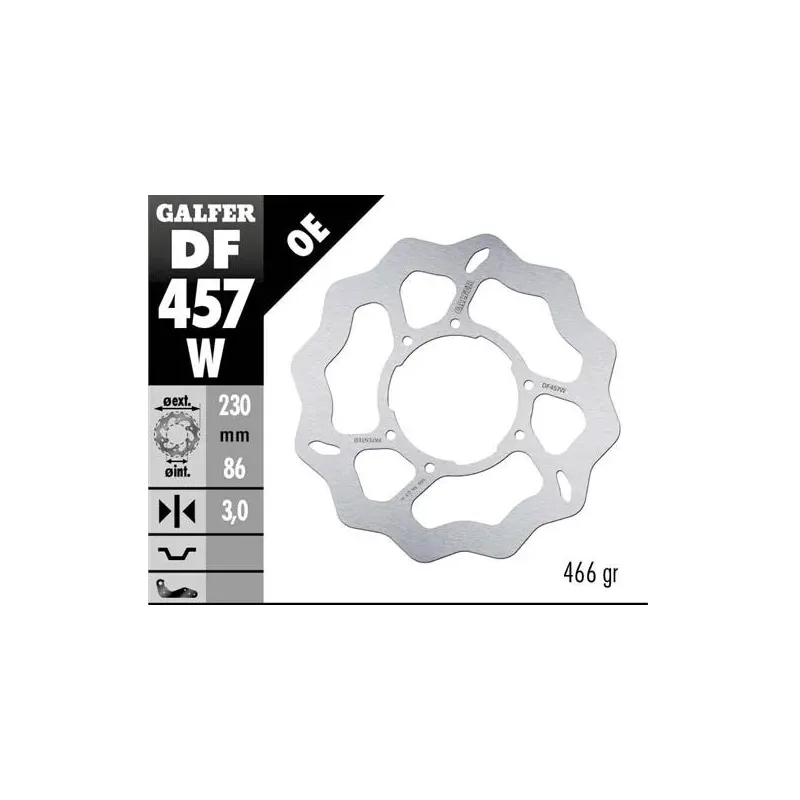 Disco freno moto Galfer Wave fijo 230x3mm DF457W