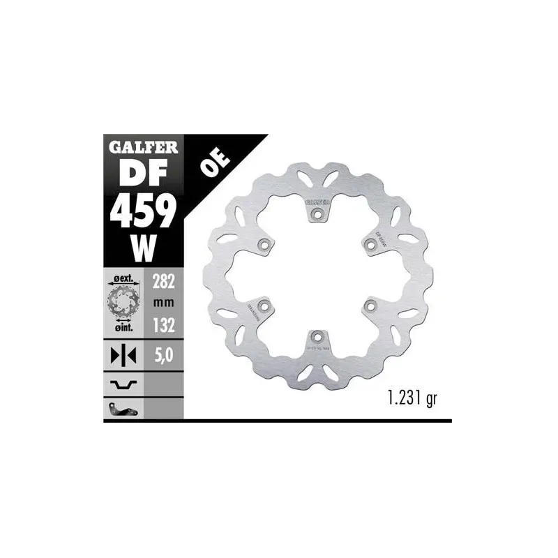 Disco freno moto Galfer Wave fijo 282x5mm DF459W