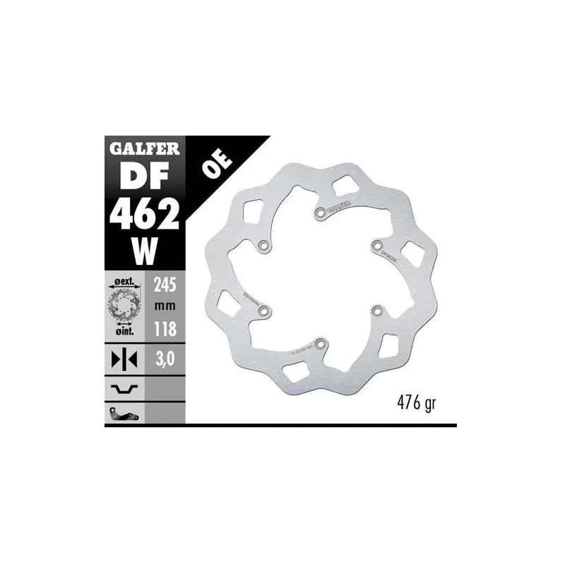 Disco freno moto Galfer Wave fijo 245x3mm DF462W