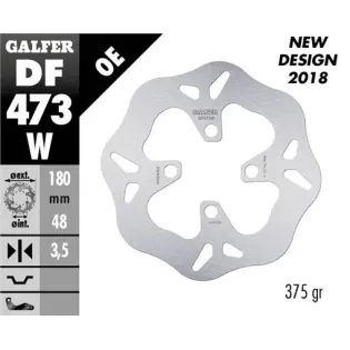 Disco freno moto Galfer Wave fijo 180x3.5mm DF473W