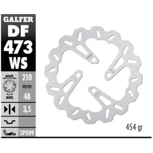 Disco freno moto moto Galfer Wave fijo 210x3.5mm D