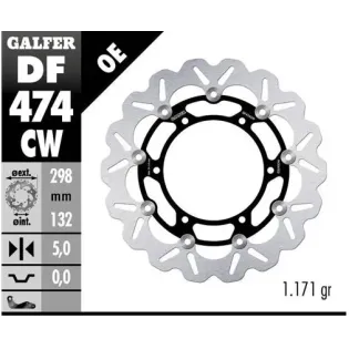 Disco freno moto Galfer Wave flotante completo DF4