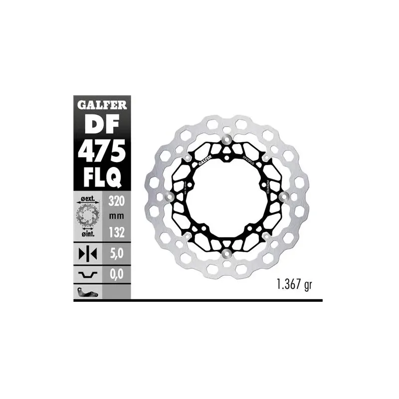 Disco freno moto flotante Galfer Qubic 320x5mm DF4