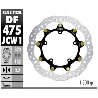 Disco freno moto Galfer Wave flotante DF475JCW1G03