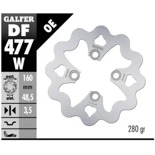 Disco freno moto Galfer Wave fijo 160x3.5mm DF477W