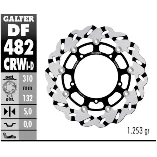 Disco freno moto Galfer Wave flotante izdo. DF482C