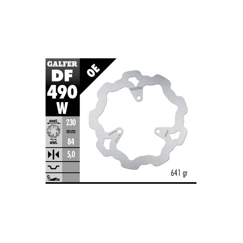 Disco freno moto Galfer Wave fijo 230x5mm DF490W