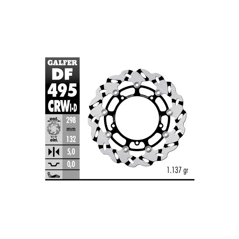 Disco freno moto Galfer Wave flotante dcho. DF495C