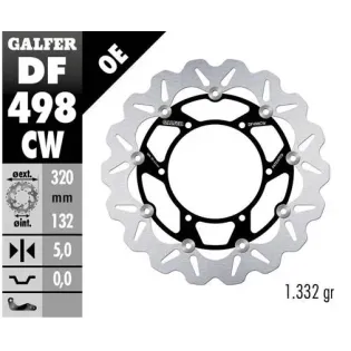 Disco freno moto Galfer Wave flotante completo DF4