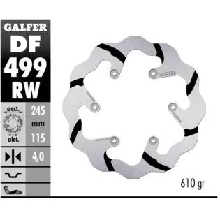 Disco freno moto Galder Wave fijo 245X4mm DF499RW