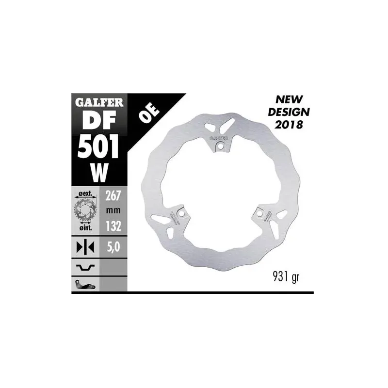 Disco freno moto Galfer Wave fijo 267x5mm DF501W