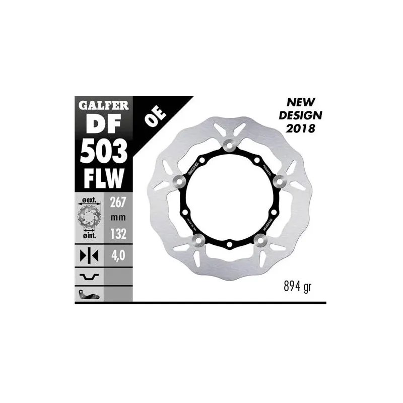 Disco freno moto Galfer Wave flotante 267x4mm DF50