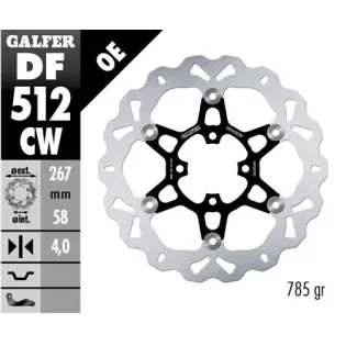 Disco freno moto Galfer Wave flotante 267x4mm DF51