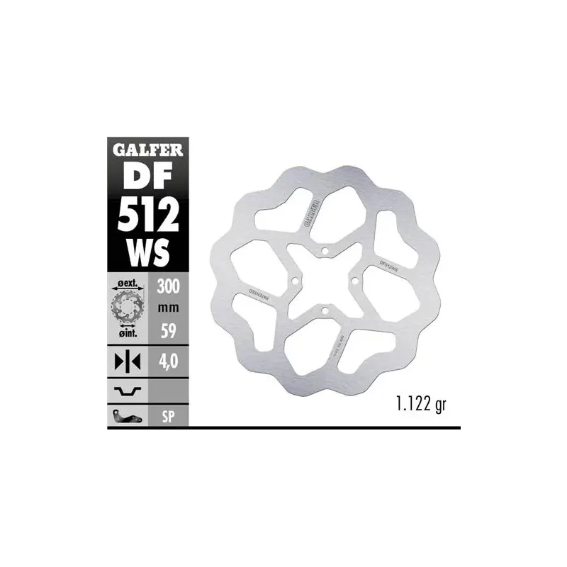 Disco freno moto moto Galfer Wave fijo 300x4mm DF5