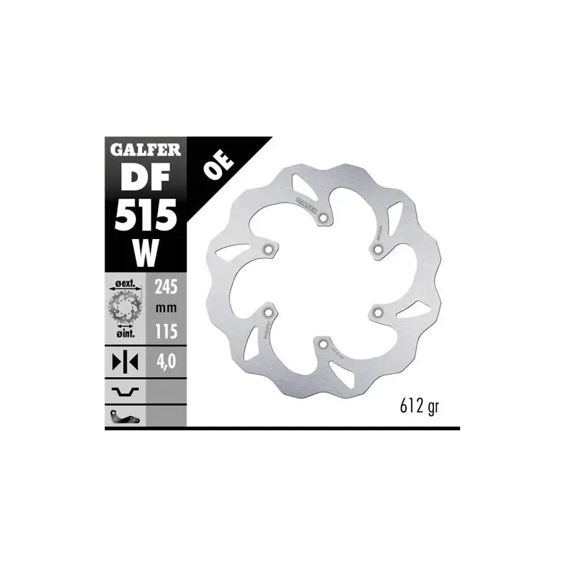 Disco freno moto Galfer Wave fijo 245x4mm DF515W