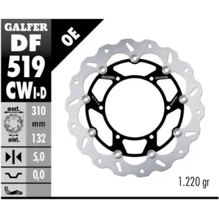Disco freno moto Galfer Wave flotante rch. DF519CW