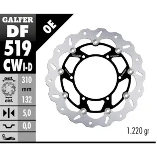 Disco freno moto Galfer Wave flotante izdo. DF519C
