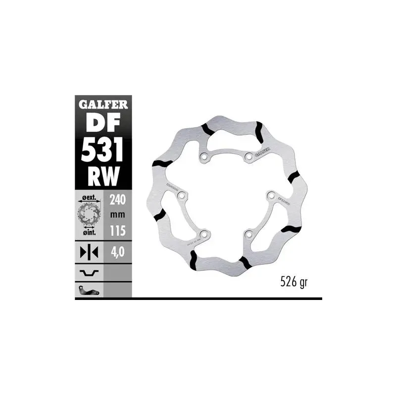 Disco freno moto Galder Wave fijo 240X4mm DF531RW