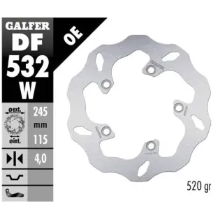 Disco freno moto Galfer Wave fijo 245x4mm DF532W