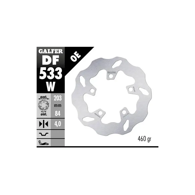 Disco freno moto Galfer Wave fijo 203x4mm DF533W