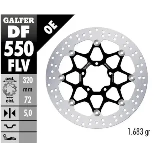 Disco freno moto flotante Galfer 320x5mm DF550FLV