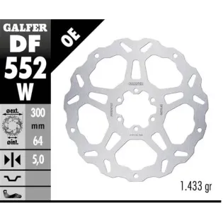 Disco freno moto Galfer Wave fijo 300x5mm DF552W