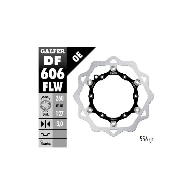 Disco freno moto Galfer Wave flotante 260x3.2mm DF