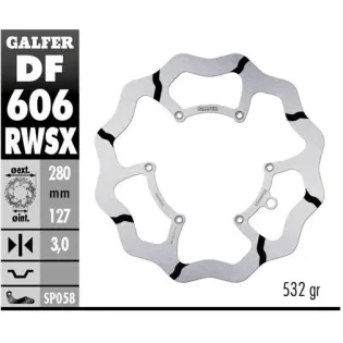 Disco freno moto Galfer Wave fijo   280X3M DF606RW