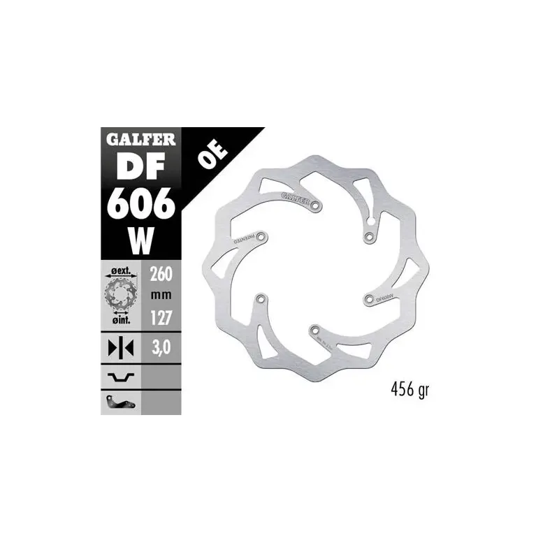 Disco freno moto Galfer Wave fijo 260x3.2mm DF606W