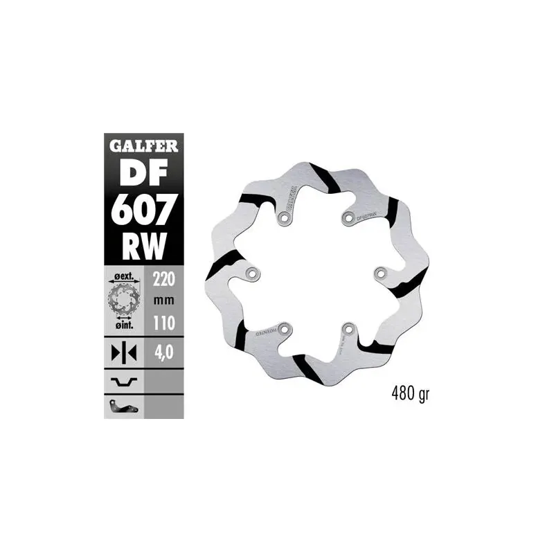 Disco freno moto Galder Wave fijo 220X4mm DF607RW