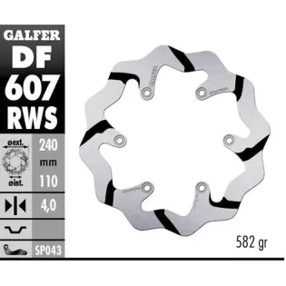 Disco freno moto Galfer Wave fijo 240X4mm DF607RWS