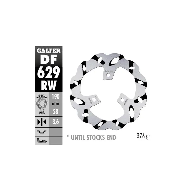 Disco freno moto Galfer Wave fijo 190X3.6Mm DF629R